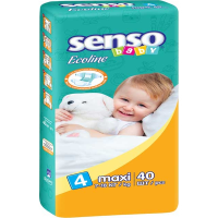 ПРОДУКТЫ ДЛЯ ДЕТЕЙ БелЭмса БелЭмса подгузники Senso baby Ecoline Maxi 4 (7-18кг) N40